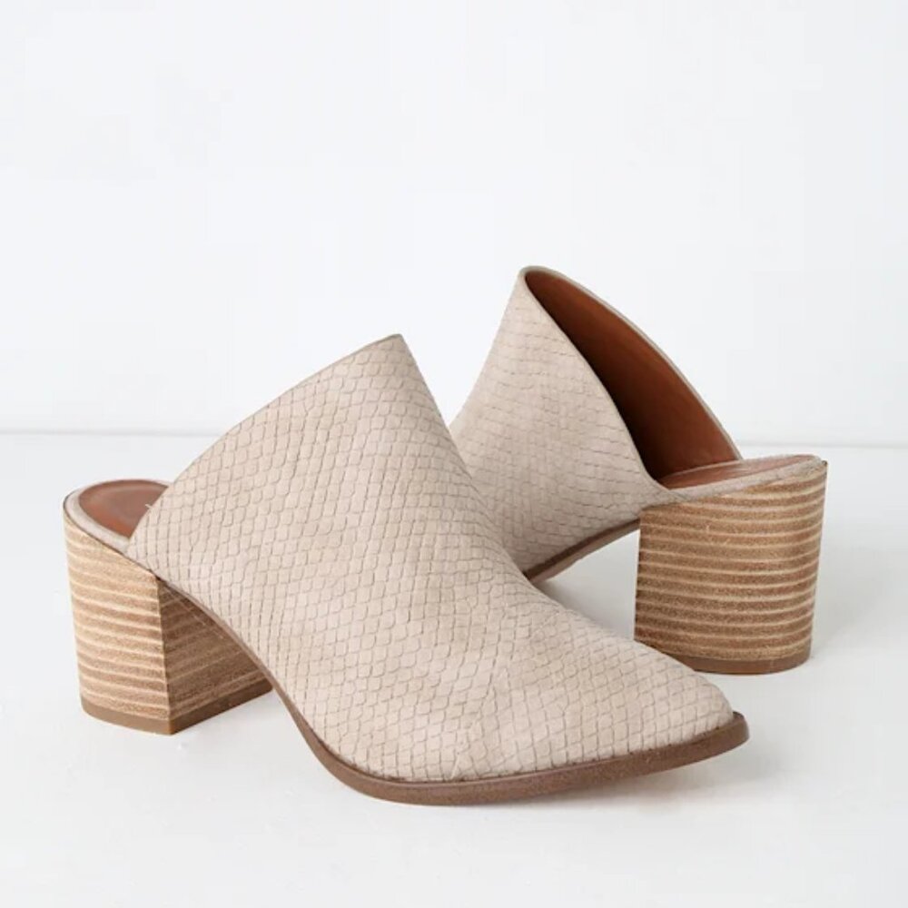 Report “Tosh” Snakeskin Embossed Mule Size 9.5 - Picture 3 of 10